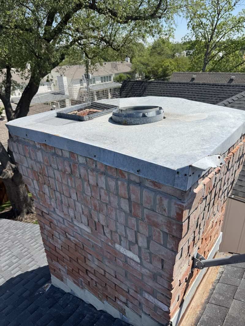 Chimney crown without cap before