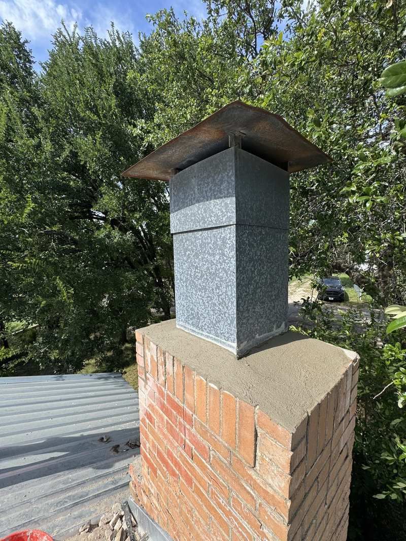 Chimney masonry rebuilt and restored after