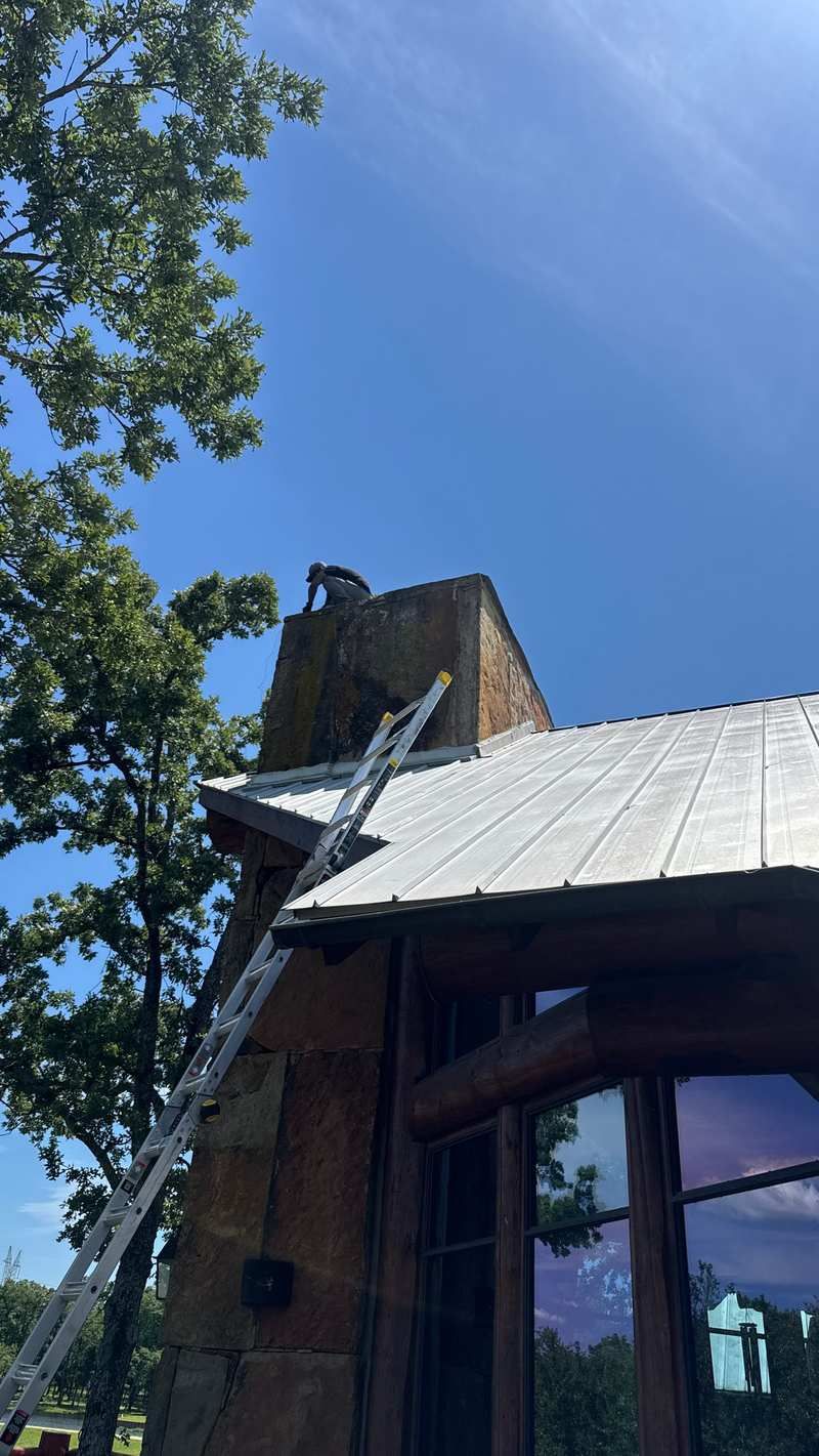 Eagle I tech on chimney
