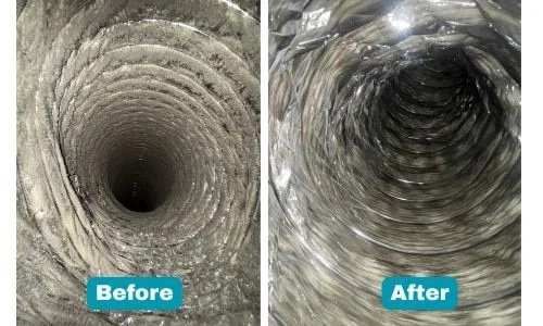 Air duct before cleaning